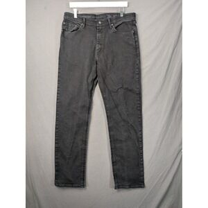 Wrangler Authentics Mens 35x34 Black Straight Leg Jeans